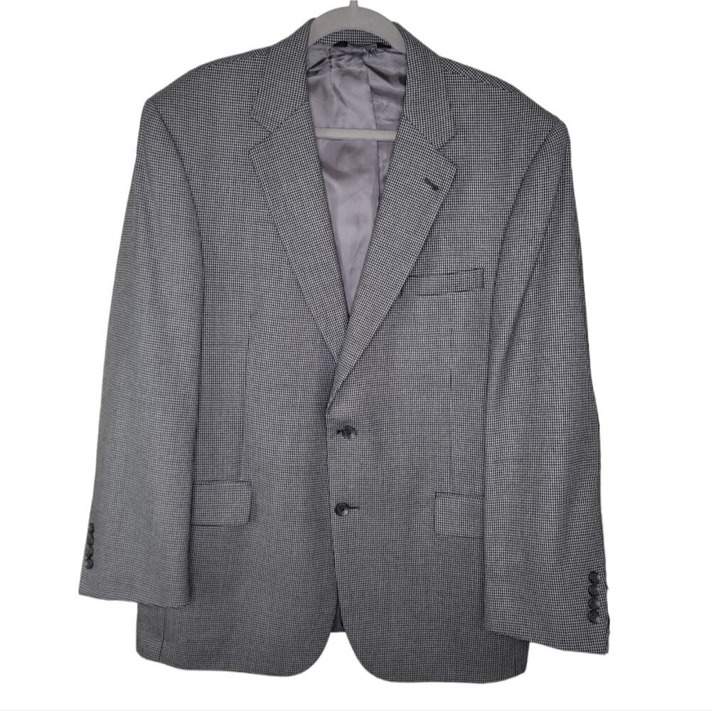 Jos. A. Bank wool houndstooth sports coat blazer jacket size 43R